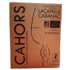 Château Lacapelle Cabanac - Cahors AOC,  Bag-in-Box 3 liter, 2 pakken!
